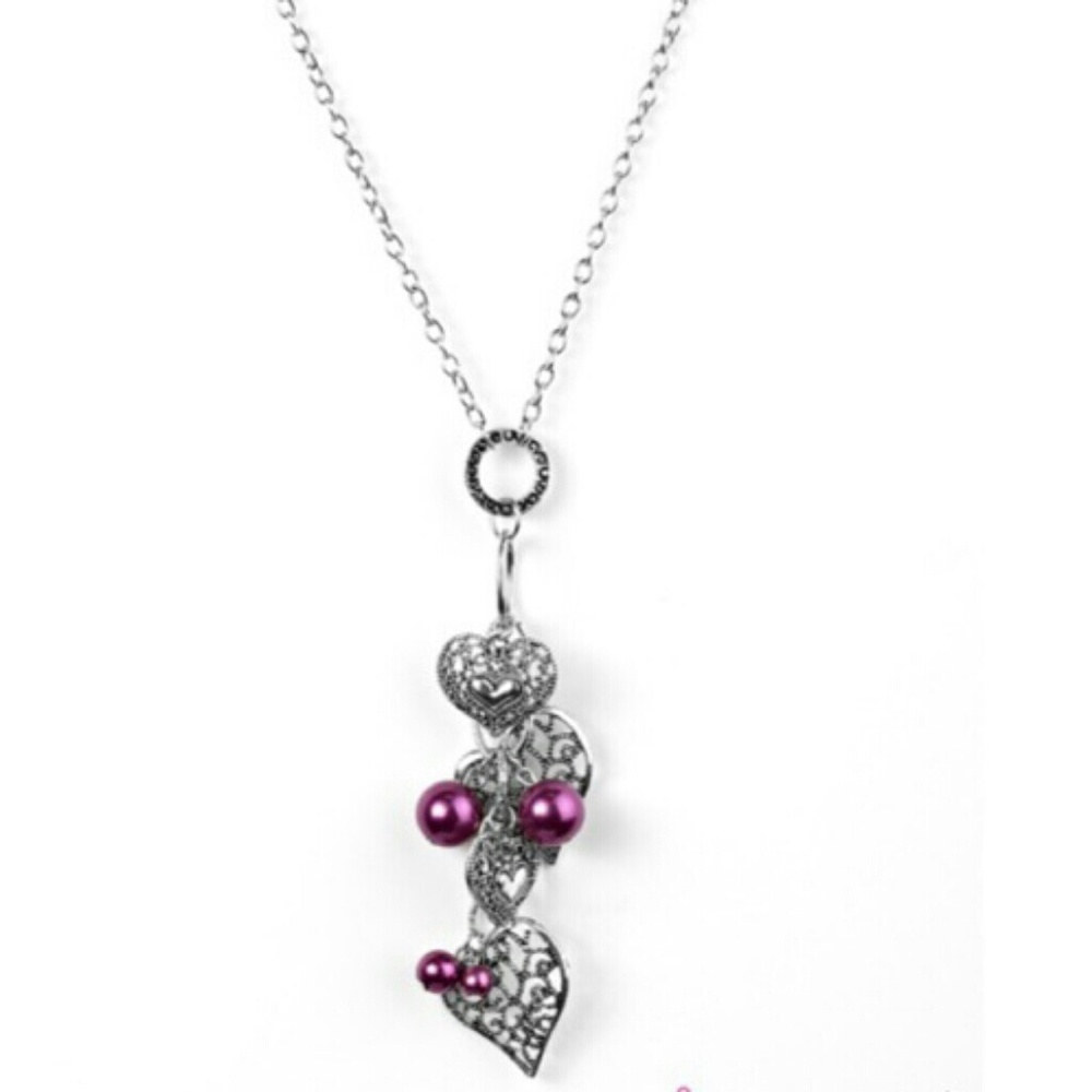 Hearts necklace set with earrings